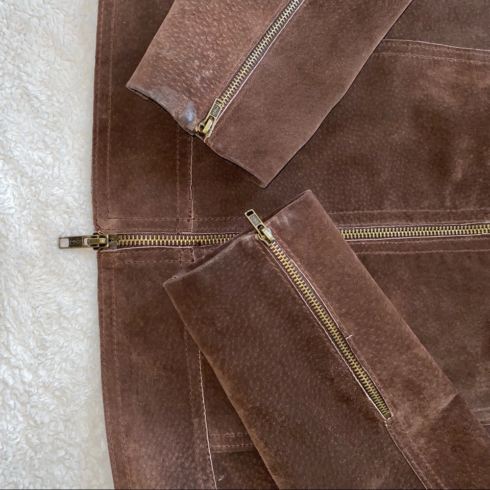 Y2K Brown Suede Jacket - Picture 4 of 9